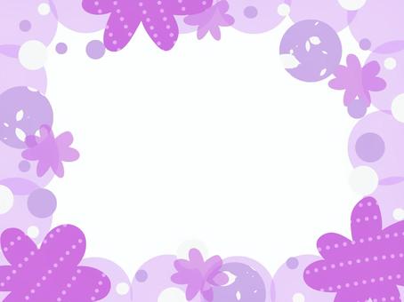 Pop purple flower frame, , JPG and PNG