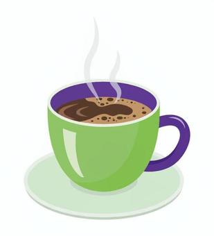 コーヒー10 コーヒー,珈琲,湯気,ホットコーヒー,コーヒーカップ,カラフル,おしゃれ,マグカップ,ソーサー,カフェのイラスト素材
