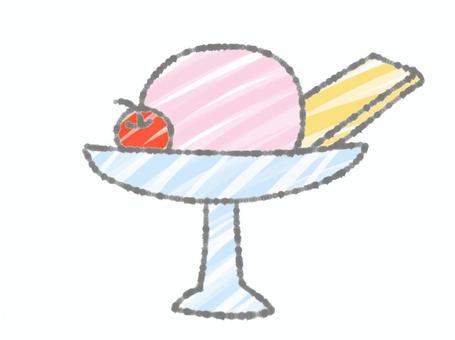 いちごアイス いちごアイス,アイス,デザート,夏,お菓子,メニュー,ガラス,さくらんぼ,チェリー,フルーツのイラスト素材