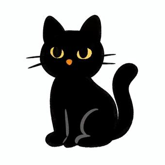 ハロウィン素材｜黒猫イラストアイコン ハロウィン,halloween,黒猫,猫,ブラックキャット,イベント,秋,10月,パーティ,飾りのイラスト素材