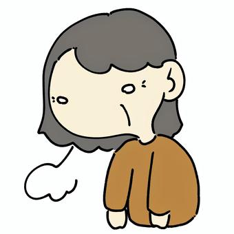疲れたおばあさん 疲労,疲労困憊,ため息,息切れ,おばあさん,おばあちゃん,祖母,高齢者,後期高齢者,お年寄りのイラスト素材