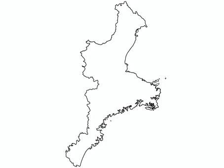 白地図／三重県 三重県,白地図,地図,マップ,形,伊勢湾,賢島,答志島,菅島,間崎島のイラスト素材