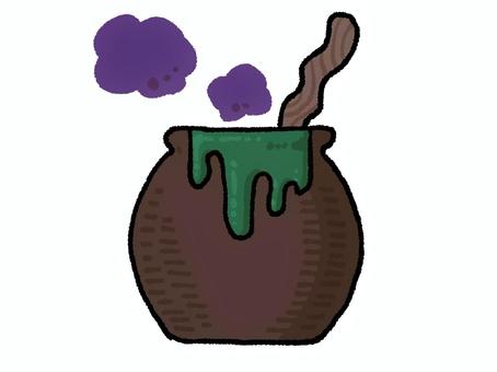 Illustration, witch, a pot, pot, 