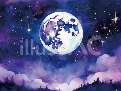 満月の夜空