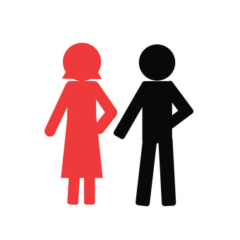 ポーズをとる男女のシルエット 男女,男性,女性,人物,シルエット,ポーズ,立ち姿,アイコン,人型,人間のイラスト素材