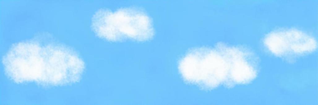 空と曇のヘッダー 空,曇,青,ヘッダー,バナー,シンプルのイラスト素材