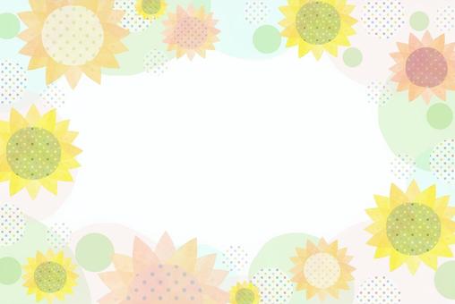 Sunflower frame Summer sunflower dot, sunflower, summer, frame, JPG and PNG