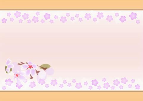 Illustration, spring, cherry blossoms, leaves cherry tree, 
