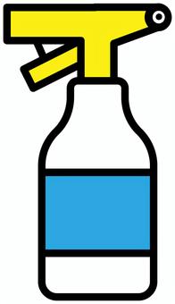 洗剤スプレーボトル　カラー スプレーボトル,洗剤,中性洗剤,お掃除,日用品,ベクター,挿し絵,カット,ワンポイント,手描きのイラスト素材