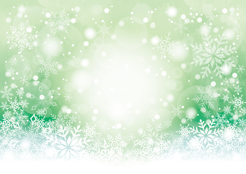 雪の結晶背景 緑横 雪の結晶,クリスマス,雪,背景,緑,黄緑,12月,クリスマスイブ,イベント,ブルーグレーのイラスト素材