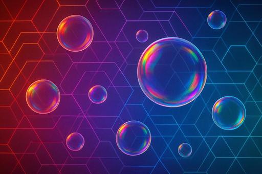 幾何学バブル背景＆テクスチャー画像