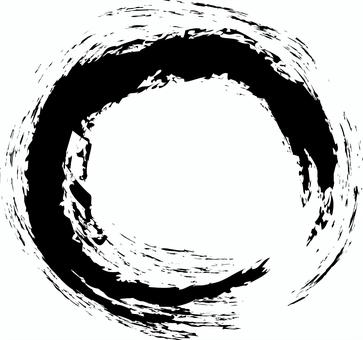 筆丸フレーム 黒 筆丸フレーム 黒 筆丸,年賀状,枠,筆,和風,円,丸,フレーム,毛筆,丸枠のイラスト素材