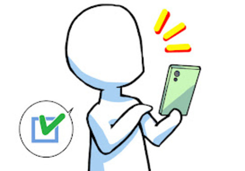 予定を確認する人 スケジュール,予定,タスク,チェック,スマホ,タスク管理,確認,シンプル,棒人間のイラスト素材