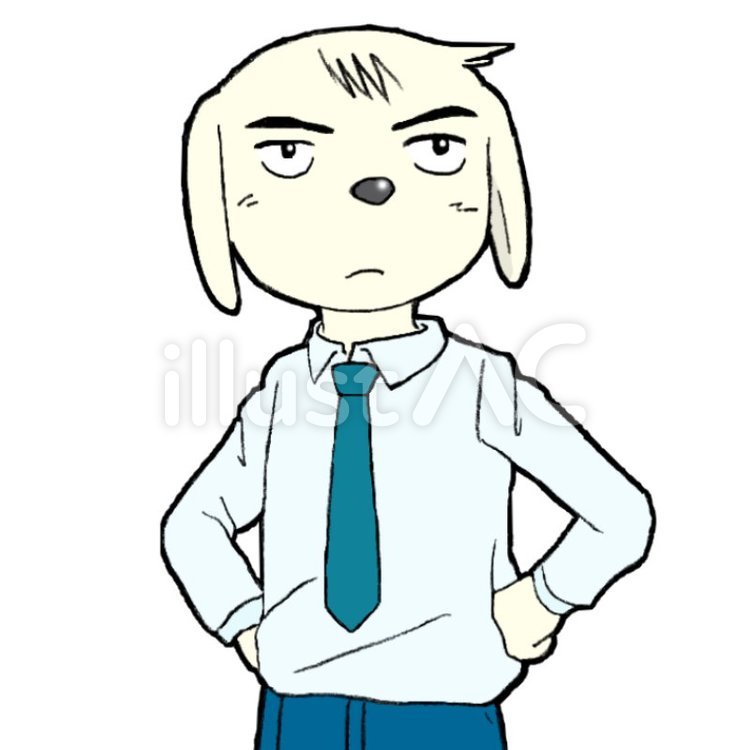 犬田氏シリーズ02 犬,サラリーマン,戌年のイラスト素材