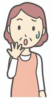  エプロンおばちゃん-128-バスト