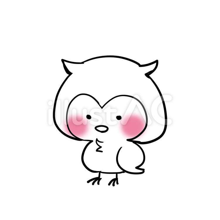 ゆっるふくろうイラスト No 8443 無料イラストなら イラストac