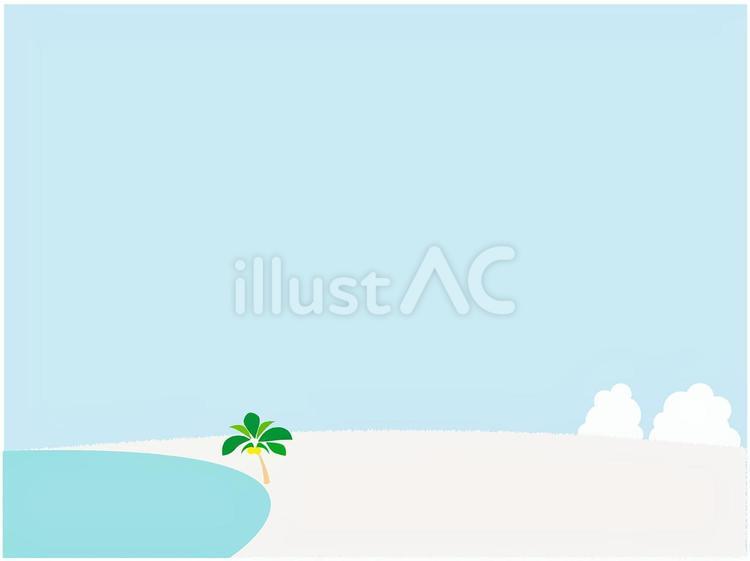 夏フレーム８ 夏,フレーム,砂浜のイラスト素材