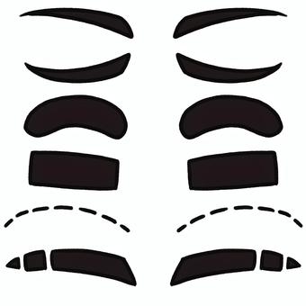 Illustration, eyebrow, face, parts, 