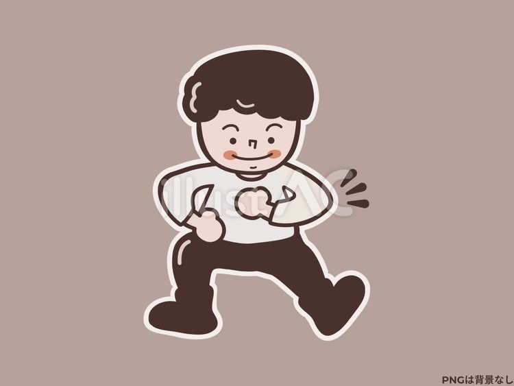 お任せください　男性　シール風 人,男性,男の子のイラスト素材