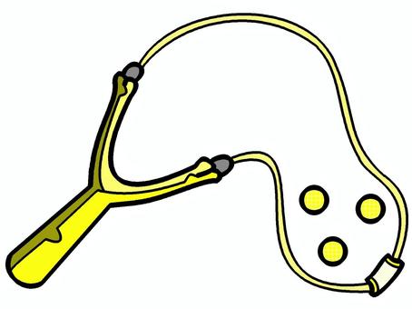 パチンコのアイコン『黄』 パチンコ,武器,モチーフ,カラー,中距離,射撃,装備,ゲーム,rpg,挿絵のイラスト素材