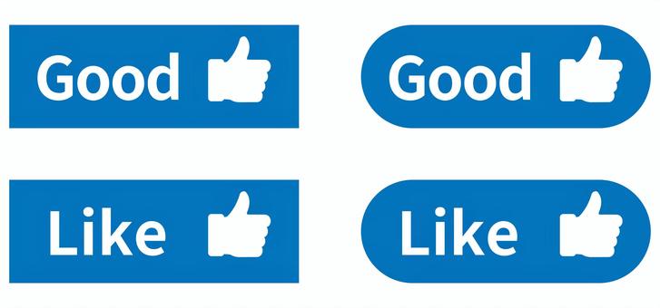 Good、Like アイコン 青 Good、Like アイコン 青 good,like,アイコン,良い,いいね,高評価,ナイス,サムズアップ,良好,ハンドサインのイラスト素材