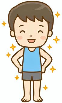 健康体の男性 身体,ボディ,肉体,シェイプアップ,健康,ダイエット,スポーツ,運動,男性,痩せるのイラスト素材