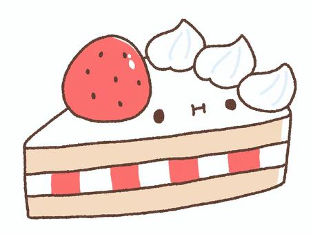 Strawberry shortcake with a face, , JPG and PNG