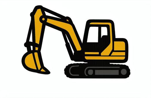 ショベルカー ショベルカー,工事車両,働く車,重機,バックホウのイラスト素材