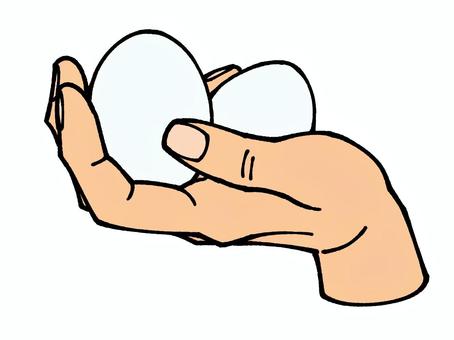 タマゴを持つ手2 卵,手,持つ,食べ物,料理,白い玉子のイラスト素材