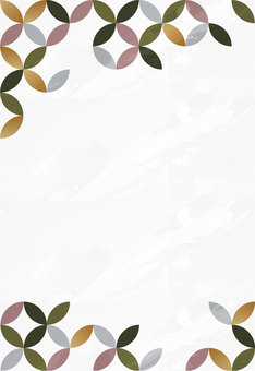 年賀状 七宝柄 ハガキサイズ ピンク,緑,灰色,金,七宝,年賀状,ハガキ,ハッピーニューイヤー,happynewyear,謹賀新年のイラスト素材