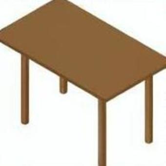 つくえ 作業机,オフィス,在宅ワーク,木製,茶色のイラスト素材