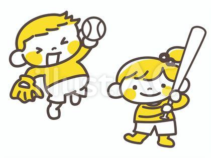 野球をする子供達