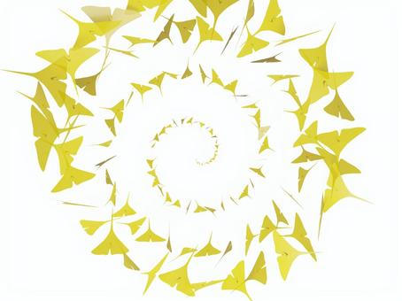 幻想的に舞うイチョウの葉のトンネル 紅葉,イチョウ,秋,背景,イチョウの葉,壁紙,上品,和柄,舞う,葉のイラスト素材