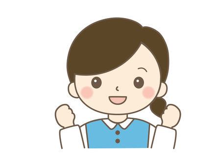 ガッツポーズの女性　両手 女性,女の子,ガッツポーズ,拳,やる気,仕事,応援,ファイト,エール,気合のイラスト素材