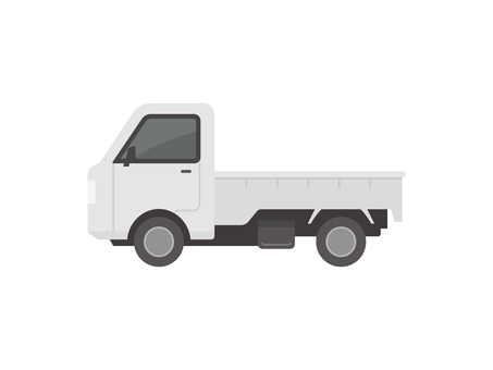 軽トラック,自動車 軽トラック,シンプル,フラット,アイコン,自動車,ベクター,乗り物,車,運転,横向きのイラスト素材