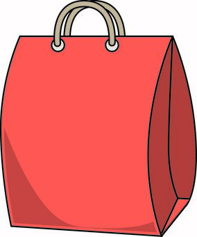 紙袋膨らむ 紙袋,膨らむ,パンパン,内容,沢山,赤,手提げ,セール,買い物のイラスト素材