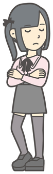  地雷系女子-113-全身 無視,地雷系,女性,女の子,ツインテール,人物,かわいい,挿絵,素材,無料のイラスト素材