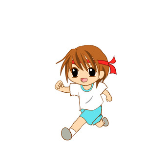 徒競走 運動会,男の子,競争,鉢巻,体操服のイラスト素材