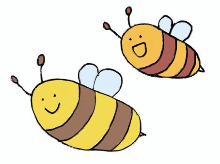 ミツバチ 蜜蜂,虫,春,シンプル,かわいいのイラスト素材