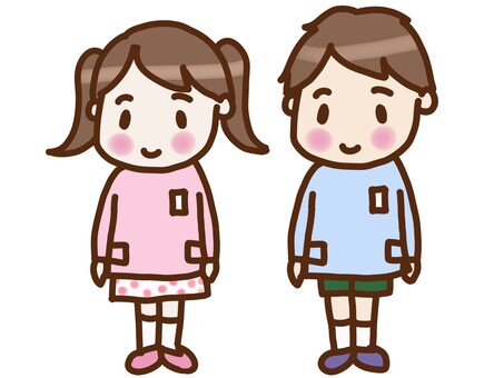 幼稚园男女, , JPG 和 PNG