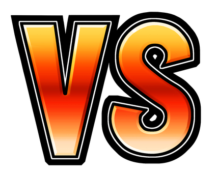 対戦・VSの文字素材 vs,対戦,ロゴ,マーク,コラボ,バトル,戦い,文字,透過,サムネイルのイラスト素材
