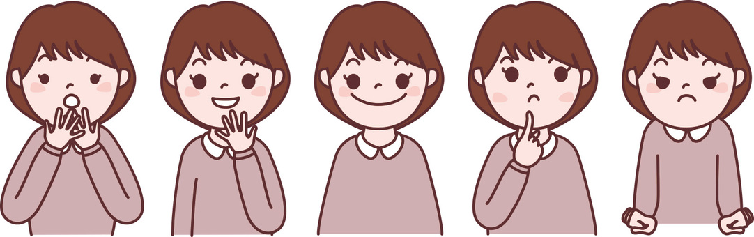 Illustration, female, a smile, surprise, 