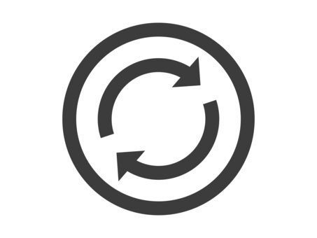 更新ボタン（丸・黒枠） 更新,マーク,リロード,アイコン,矢印,再読み込み,ボタン,リフレッシュ,ビジネス,ループのイラスト素材