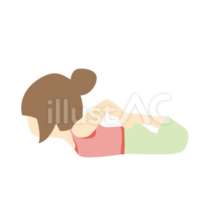 ヨガのポーズ ヨガ,カエルのポーズ,反るのイラスト素材