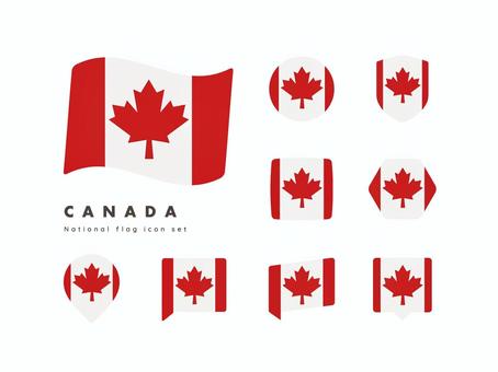 Canadian flag icon set, canada, flag, flag, JPG, PNG and AI