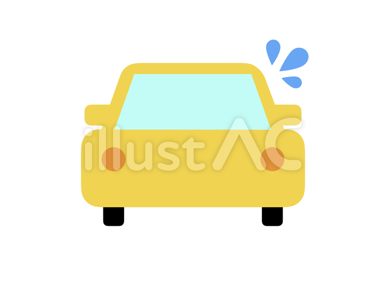 車　自動車　横　黄色 車,自動車,乗用車のイラスト素材