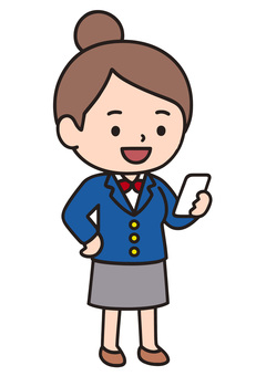 スマホチェックする女