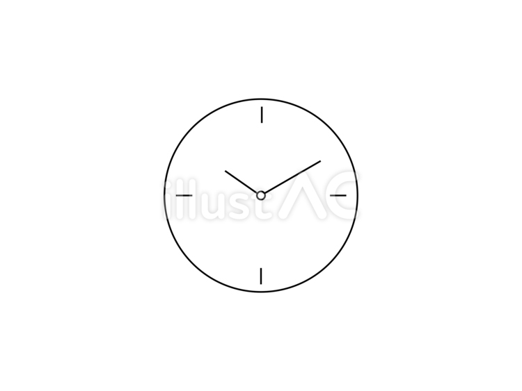 線画　10時10分を指す時計 時計,アイコン,セットのイラスト素材
