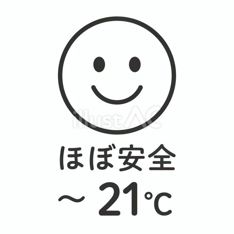 温度表示マーク21℃ 気温,温度,21度のイラスト素材