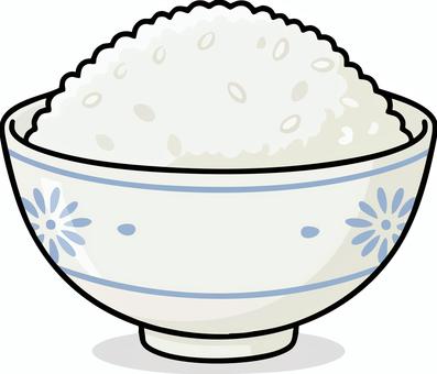 茶碗に入ったご飯 米,ご飯,ごはん,和,白飯,茶碗,穀物,和風,イラスト,素材のイラスト素材
